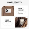 image:imageLOVEVOOK Laptop Tote Bag for WomenCanvas Work Bag Waterproof Business Teacher BagLarge Computer Handbag Purse BriefcaseOffice Gifts for WomenKhaki