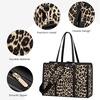 image:imageLOVEVOOK Laptop Tote Bag for WomenCanvas Work Bag Waterproof Business Teacher BagLarge Computer Handbag Purse BriefcaseOffice Gifts for WomenLeopard Print
