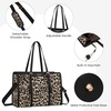 image:imageLOVEVOOK Laptop Tote Bag for WomenCanvas Work Bag Waterproof Business Teacher BagLarge Computer Handbag Purse BriefcaseOffice Gifts for WomenLeopard Print