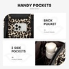 image:imageLOVEVOOK Laptop Tote Bag for WomenCanvas Work Bag Waterproof Business Teacher BagLarge Computer Handbag Purse BriefcaseOffice Gifts for WomenLeopard Print