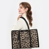 image:imageLOVEVOOK Laptop Tote Bag for WomenCanvas Work Bag Waterproof Business Teacher BagLarge Computer Handbag Purse BriefcaseOffice Gifts for WomenLeopard Print