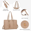 image:imageLOVEVOOK Laptop Tote Bag for WomenCanvas Work Bag Waterproof Business Teacher BagLarge Computer Handbag Purse BriefcaseOffice Gifts for WomenLight Brown