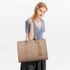 image:imageLOVEVOOK Laptop Tote Bag for WomenCanvas Work Bag Waterproof Business Teacher BagLarge Computer Handbag Purse BriefcaseOffice Gifts for WomenLight Brown