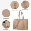 image:imageLOVEVOOK Laptop Tote Bag for WomenCanvas Work Bag Waterproof Business Teacher BagLarge Computer Handbag Purse BriefcaseOffice Gifts for WomenLight Brown