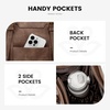 image:imageLOVEVOOK Laptop Tote Bag for WomenCanvas Work Bag Waterproof Business Teacher BagLarge Computer Handbag Purse BriefcaseOffice Gifts for WomenLight Maroon Embossed