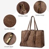 image:imageLOVEVOOK Laptop Tote Bag for WomenCanvas Work Bag Waterproof Business Teacher BagLarge Computer Handbag Purse BriefcaseOffice Gifts for WomenLight Maroon Embossed