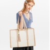 image:imageLOVEVOOK Laptop Tote Bag for WomenCanvas Work Bag Waterproof Business Teacher BagLarge Computer Handbag Purse BriefcaseOffice Gifts for WomenPearl Whitebeige