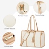image:imageLOVEVOOK Laptop Tote Bag for WomenCanvas Work Bag Waterproof Business Teacher BagLarge Computer Handbag Purse BriefcaseOffice Gifts for WomenPearl Whitebeige