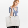 image:imageLOVEVOOK Laptop Tote Bag for WomenCanvas Work Bag Waterproof Business Teacher BagLarge Computer Handbag Purse BriefcaseOffice Gifts for WomenWhite