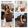 image:imageLOVEVOOK Laptop Tote Bag for WomenLeather Work Computer Briefcase Bag  Large Cup Holder156 Inch Work ToteProfessional BriefcaseTeacher Commuter Shoulder BagOfficeTravelGiftVintage Brown