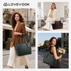 image:imageLOVEVOOK Laptop Tote Bag for WomenLeather Work Computer Briefcase Bag  Large Cup Holder156 Inch Work ToteProfessional BriefcaseTeacher Commuter Shoulder BagOfficeTravelGiftGreen