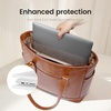 image:imageLOVEVOOK Laptop Tote Bag for WomenLeather Work Computer Briefcase Bag  Large Cup Holder156 Inch Work ToteProfessional BriefcaseTeacher Commuter Shoulder BagOfficeTravelGiftRetro Brown