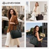 image:imageLOVEVOOK Laptop Tote Bag for WomenLeather Work Computer Briefcase Bag  Large Cup Holder156 Inch Work ToteProfessional BriefcaseTeacher Commuter Shoulder BagOfficeTravelGiftCoffee Color With Black
