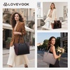 image:imageLOVEVOOK Laptop Tote Bag for WomenLeather Work Computer Briefcase Bag  Large Cup Holder156 Inch Work ToteProfessional BriefcaseTeacher Commuter Shoulder BagOfficeTravelGiftBlack