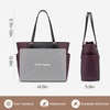 image:imageLOVEVOOK Laptop Tote Bag for WomenLeather Work Computer Briefcase Bag  Large Cup Holder156 Inch Work ToteProfessional BriefcaseTeacher Commuter Shoulder BagOfficeTravelGiftPurpleblack