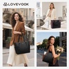 image:imageLOVEVOOK Laptop Tote Bag for WomenLeather Work Computer Briefcase Bag  Large Cup Holder156 Inch Work ToteProfessional BriefcaseTeacher Commuter Shoulder BagOfficeTravelGiftPurple
