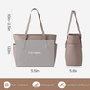 image:imageLOVEVOOK Laptop Tote Bag for WomenLeather Work Computer Briefcase Bag  Large Cup Holder156 Inch Work ToteProfessional BriefcaseTeacher Commuter Shoulder BagOfficeTravelGiftNude Color