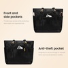 image:imageLOVEVOOK Laptop Tote Bag for WomenLeather Work Computer Briefcase Bag  Large Cup Holder156 Inch Work ToteProfessional BriefcaseTeacher Commuter Shoulder BagOfficeTravelGiftRetro Black