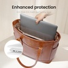 image:imageLOVEVOOK Laptop Tote Bag for WomenLeather Work Computer Briefcase Bag  Large Cup Holder156 Inch Work ToteProfessional BriefcaseTeacher Commuter Shoulder BagOfficeTravelGiftRetro Brown