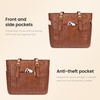 image:imageLOVEVOOK Laptop Tote Bag for WomenLeather Work Computer Briefcase Bag  Large Cup Holder156 Inch Work ToteProfessional BriefcaseTeacher Commuter Shoulder BagOfficeTravelGiftRetro Brown