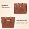 image:imageLOVEVOOK Laptop Tote Bag for WomenLeather Work Computer Briefcase Bag  Large Cup Holder156 Inch Work ToteProfessional BriefcaseTeacher Commuter Shoulder BagOfficeTravelGiftRetro Brown