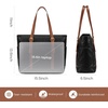 image:imageLOVEVOOK Laptop Tote Bag for WomenLeather Work Computer Briefcase Bag  Large Cup Holder156 Inch Work ToteProfessional BriefcaseTeacher Commuter Shoulder BagOfficeTravelGiftBlack With Brown