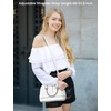 image:imageLOVEVOOK Purse for Women Crossbody Dome Satchel Handbag with Double ZipBeige