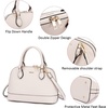 image:imageLOVEVOOK Purse for Women Crossbody Dome Satchel Handbag with Double ZipBeige