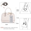 image:imageLOVEVOOK Purse for Women Crossbody Dome Satchel Handbag with Double ZipBeige