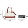 image:imageLOVEVOOK Purse for Women Crossbody Dome Satchel Handbag with Double ZipBeigebrown