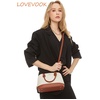 image:imageLOVEVOOK Purse for Women Crossbody Dome Satchel Handbag with Double ZipBeigebrown