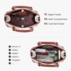 image:imageLOVEVOOK Purse for Women Crossbody Dome Satchel Handbag with Double ZipBeigebrown
