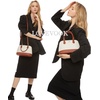 image:imageLOVEVOOK Purse for Women Crossbody Dome Satchel Handbag with Double ZipBeigebrown