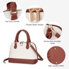 image:imageLOVEVOOK Purse for Women Crossbody Dome Satchel Handbag with Double ZipBeigebrown