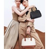 image:imageLOVEVOOK Purse for Women Crossbody Dome Satchel Handbag with Double ZipBeigebrown