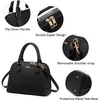 image:imageLOVEVOOK Purse for Women Crossbody Dome Satchel Handbag with Double ZipBlack