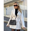 image:imageLOVEVOOK Purse for Women Crossbody Dome Satchel Handbag with Double ZipBlack