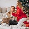 image:imageLOVEVOOK Purse for Women Crossbody Dome Satchel Handbag with Double ZipBlack