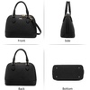 image:imageLOVEVOOK Purse for Women Crossbody Dome Satchel Handbag with Double ZipBlack
