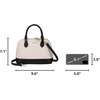 image:imageLOVEVOOK Purse for Women Crossbody Dome Satchel Handbag with Double ZipBlackBeige