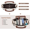 image:imageLOVEVOOK Purse for Women Crossbody Dome Satchel Handbag with Double ZipBlackBeigeBrown