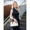 image:imageLOVEVOOK Purse for Women Crossbody Dome Satchel Handbag with Double ZipBlackBeigeBrown