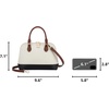 image:imageLOVEVOOK Purse for Women Crossbody Dome Satchel Handbag with Double ZipBlackBeigeBrown