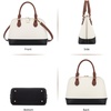 image:imageLOVEVOOK Purse for Women Crossbody Dome Satchel Handbag with Double ZipBlackBeigeBrown