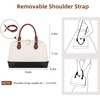 image:imageLOVEVOOK Purse for Women Crossbody Dome Satchel Handbag with Double ZipBlackBeigeBrown