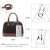 image:imageLOVEVOOK Purse for Women Crossbody Dome Satchel Handbag with Double ZipBlackBrown
