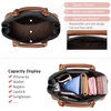 image:imageLOVEVOOK Purse for Women Crossbody Dome Satchel Handbag with Double ZipBlackBrown