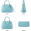 image:imageLOVEVOOK Purse for Women Crossbody Dome Satchel Handbag with Double ZipBluegreen