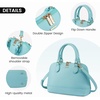image:imageLOVEVOOK Purse for Women Crossbody Dome Satchel Handbag with Double ZipBluegreen