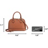 image:imageLOVEVOOK Purse for Women Crossbody Dome Satchel Handbag with Double ZipBrown